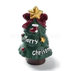 Christmas Animals Resin Sculpture Ornament, for Home Desktop Decorations, Christmas Tree, 35x37x63mm(RESI-K025-01K)