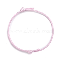 Korean Waxed Polyester Cord Bracelet Making, Pearl Pink, Adjustable Diameter: 40~70mm(AJEW-JB00011-06)