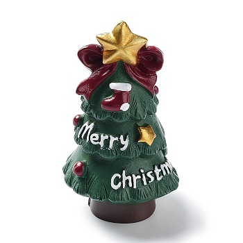 Christmas Animals Resin Sculpture Ornament, for Home Desktop Decorations, Christmas Tree, 35x37x63mm