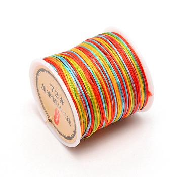 Chinlon Cord, Round, Orange, 0.08cm, 50m/roll