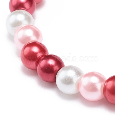Glass Pearl Beaded Stretch Bracelet for Women(BJEW-JB08710)-5