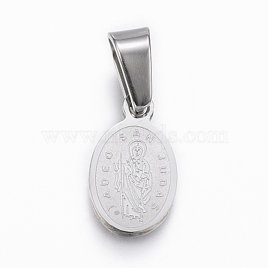 Stainless Steel Color Oval Stainless Steel Pendants