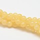 Natural Yellow Jade Bead Strands(X-G-K121-01-4mm)-1