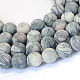 Frosted Natural Black Silk Stone/Netstone Round Bead Strands(X-G-E334-6mm-25)-1