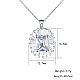 304 Stainless Steel Micro Pave Cubic Zirconia Pendant Necklaces(FA6479-1)-2