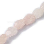 Natural Rose Quartz Beads Strands, Faceted, Nuggets, 16~17x11~13x11~13mm, Hole: 1.5mm, about 13pcs/strand, 8.46~8.58 inch(21.5~21.8cm)(G-F743-04J)