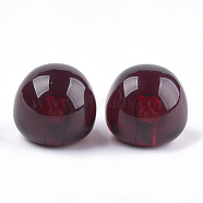 Acrylic Beads, Half Drilled, Cherry Tomato, Dark Red, 17x15mm, Hole: 3.5mm(MACR-S361-09B-01)
