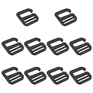 Zinc Alloy Slider Buckles, 9-Shaped Adjustable Buckle Fasteners, for Strap Leathercraft Bag Belt, Electrophoresis Black, 30x28x2.5mm, Hole: 20x3mm(FIND-WH0002-85A)