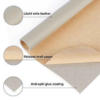 Gorgecraft 6 Sheets Rectangle PU Leather Self-adhesive Fabric(DIY-GF0004-27D)-3