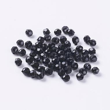 6mm Black Round Acrylic Beads