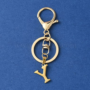 Letter Y Stainless Steel Keychain