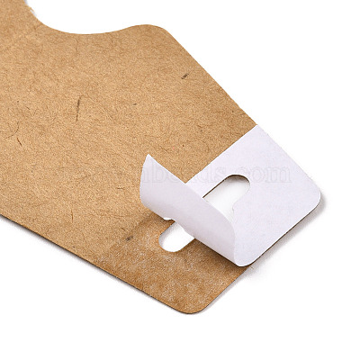 Fold Over Kraft Paper Adhesive Jewelry Display Cards for Necklace & Bracelet Display(CDIS-YWC0001-03)-3