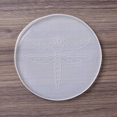 Food Grade Silicone Dragonfly Pattern Cup Mat Molds(DIY-C074-01)-2