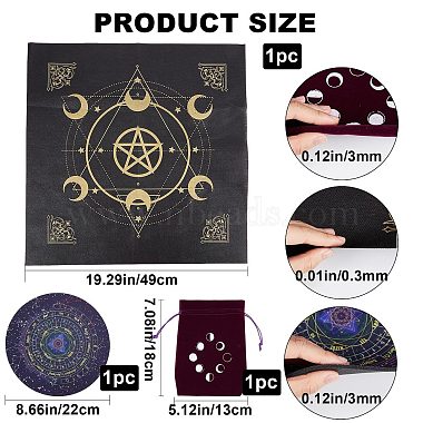 1Pc Round Eco-friendly Rubber Pendulum Altar Mats(AJEW-CN0001-59)-2