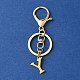 304 Stainless Steel Initial Letter Charm Keychains(KEYC-YW00005-25)-1
