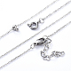 Flat Round with Om Symbol Lariat Necklaces & Triangle Pendant Necklaces Sets(NJEW-JN02805-02)-5
