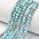 galvanoplastie opaques couleur unie perles de verre brins(EGLA-A034-P4mm-K12)-1