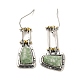 boucles d'oreilles pendantes trapèze en turquoise synthétique(EJEW-G370-01AS)-2