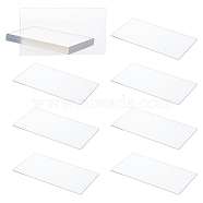 Acrylic Sheets, Rectangle, for DIY Wedding Place Card, White, 90x50x1mm, 10pcs/set(AJEW-WH0317-49)