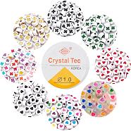DIY Jewelry Making Kits, Including Flat Round Opaque & Luminous Acrylic Beads, Elastic Thread, Mixed Color, Beads: 400pcs/set(DIY-YW0004-10)