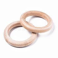 Unfinished Wood Linking Rings, Natural Macrame Wooden Rings, Ring, PapayaWhip, 86~88x15mm, Hole: 58.5mm(X-WOOD-Q024-18)