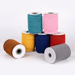 Round Polyester Cords, Mixed Color, 4mm, about 21.87 yards(20m)/roll(OCOR-L030-M)