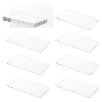 Acrylic Sheets, Rectangle, for DIY Wedding Place Card, White, 90x50x1mm, 10pcs/set