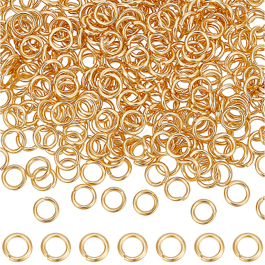 Real 24K Gold Plated Ring 304 Stainless Steel Open Jump Rings