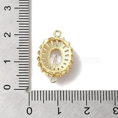 Brass Pave Clear Glass Rhinestone Connector Charms(KK-B079-12G)-3