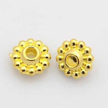 Golden Flower Alloy Spacer Beads