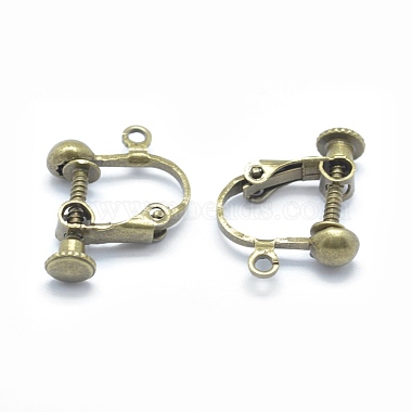 Brass Screw On Clip-on Earring Findings(KK-L164-01AB-NF)-3