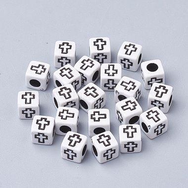 Perles en acrylique de style artisanal(MACR-Q226-01D)-2