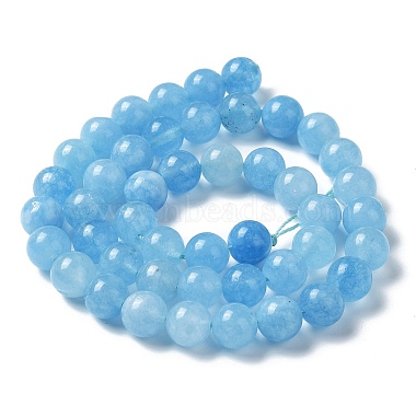 Natural Jade Imitation Aquamarine Beads Strands(G-B046-08A)-3