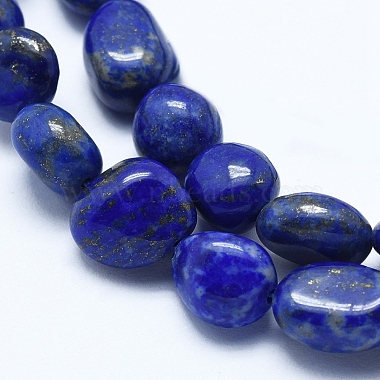 Chapelets de perles en lapis-lazuli naturel(G-E483-64)-3