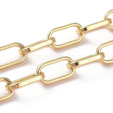 Soldered Brass Paperclip Chains(CHC-G005-19G)-4