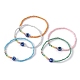 Evil Eye Resin & Glass Beaded Stretch Bracelet(BJEW-JB09491)-1
