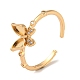 Brass with Cubic Zirconia Open Cuff Rings(RJEW-B052-05G-02)-1