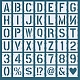 Letter A~Z/Number/Sign PET Plastic Hollow Painting Silhouette Stencil(DRAW-PW0009-07)-1