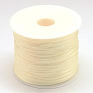 Nylon Thread, Rattail Satin Cord, Lemon Chiffon, 1.5mm, about 100yards/roll(300 feet/roll)(NWIR-R025-1.5mm-520)