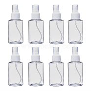 100ml Refillable PET Plastic Spray Bottles, Empty Pump Bottles for Liquid, Clear, 4.6x11.8cm, Capacity: 100ml(3.38 fl. oz)(TOOL-Q024-02B-01)