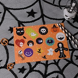 Halloween Hang Tags Sheet, Halloween Hanging Gift Labels, for Halloween Party Baking Gifts, Mixed Shapes, Colorful, 25.5x18cm(DIY-I028-03)