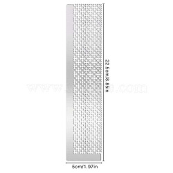 201 Stainless Steel Diamond Drawing Rulers, Plum Mesh Ruler, Dot Drill Tool, with 699 Blank Grids, Stainless Steel Color, 225x50mm(DIAM-PW0001-061C)
