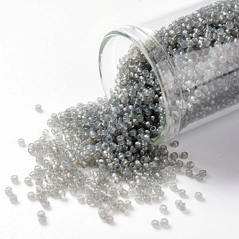 TOHO Round Seed Beads, Japanese Seed Beads, (1150) Translucent Grey, 15/0, 1.5mm, Hole: 0.7mm, about 3000pcs/bottle, 10g/bottle