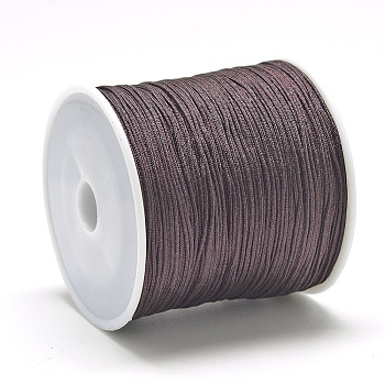 Nylon Thread, Chinese Knotting Cord, Coconut Brown, 0.4mm, about 174.98 Yards(160m)/Roll