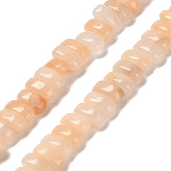 Natural Pink Aventurine Beads Strands, Rectangle, 9x4x4.5mm, Hole: 1mm, about 93pcs/strand, 15.28''(38.8cm)