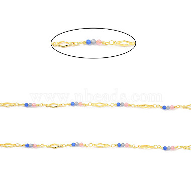 chaînes perlées faites à la main en losange en laiton(CHC-P011-F01-G)-2