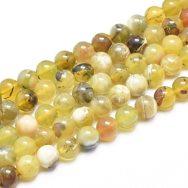10mm Round Yellow Opal Beads