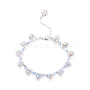 Cornflower Blue Glass Bracelets