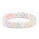 Bracelet extensible perlé coeur acrylique couleur bonbon pour femme(BJEW-JB08240)-1