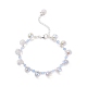 Imitation Austrian Crystal Glass Teardrop Beaded Bracelet(BJEW-TA00171-01)-1